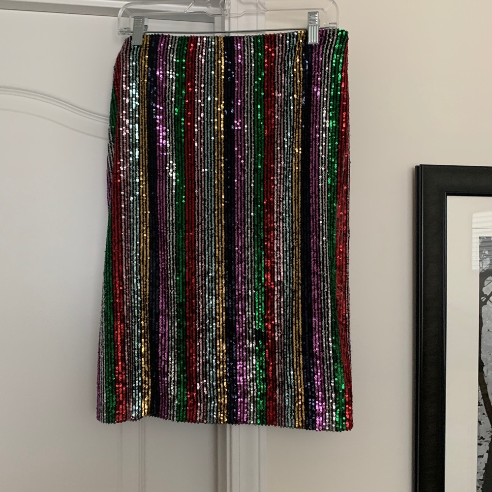 Multicolor sequin skirt